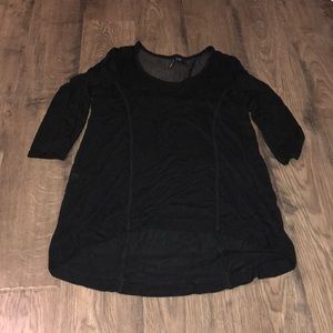Black tunic with mesh back